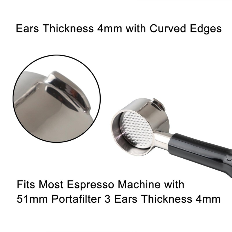 CAPFEI Bottomless Portafilter 51 mm for Casabrews CM5418/Cecotec Power Espresso
