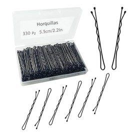 Triko Set de 330 Horquillas para Cabello, Pasadores para Cabello Mujer de 2.2 Pulgadas, Pin de Alta Calidad para Niñas, Niños y Mujeres, Ideal para Todo Tipo de Cabello (Negro)