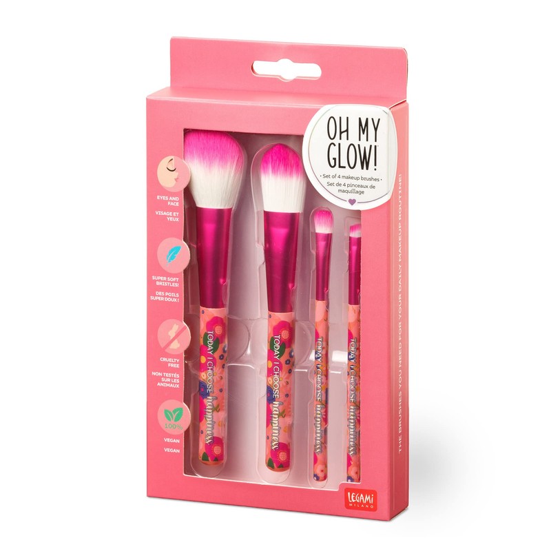 Legami - Set di 4 Pennelli per il Trucco, Oh