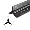 Metal Scale Ruler,Aluminium Triangular Scale Ruler for Architects & Engineers,Matrix