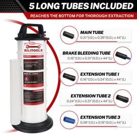 BILITOOLS 9L Vacuum Oil Pump Extractor Manual Automotive Oil Change Tool Large Capacity 2.4 Gallon Hand Pressure Engine Dipstick Fluid Extractor for Boat Marine Jetski ect.