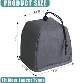 2 Pack Foldable Outdoor Faucet Covers, 6.3”H x 7”W Reusable Spigot Cover