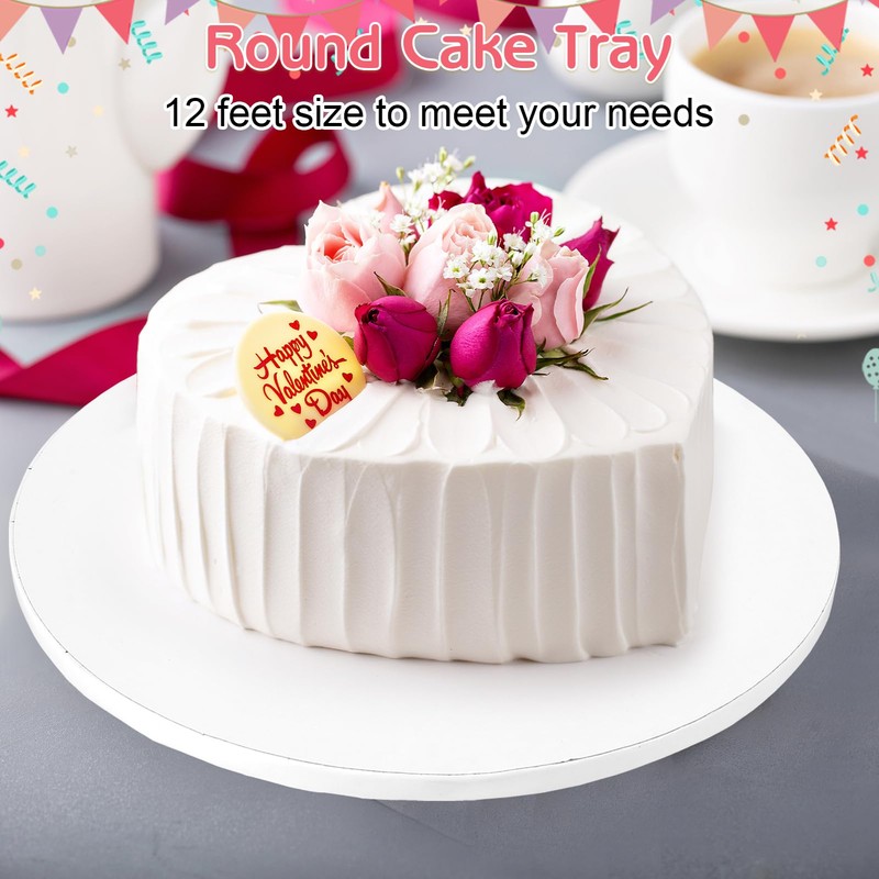 saerryor saerryor 5 Packs Cake Board 12 Inch Round,White Cake