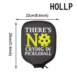 HOLLP - 2 fundas para remo de pickleball no hay llanto en pickleball para raqueta de pickleball para regalo para jugadores de pickleball (llorando en pickleball)