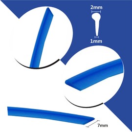 16Ft (5m) Gap Trim Strip for Car Interior Decorative Molding Door Panel (Blue)