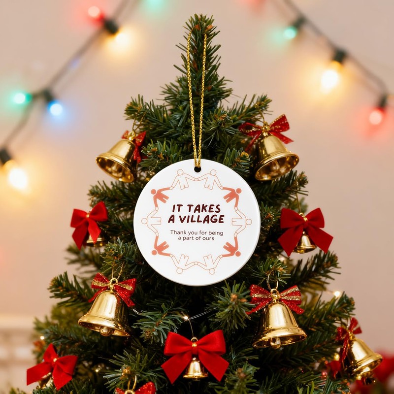 ZJR It Takes A Village Ceramic Ornament - 3 Inch