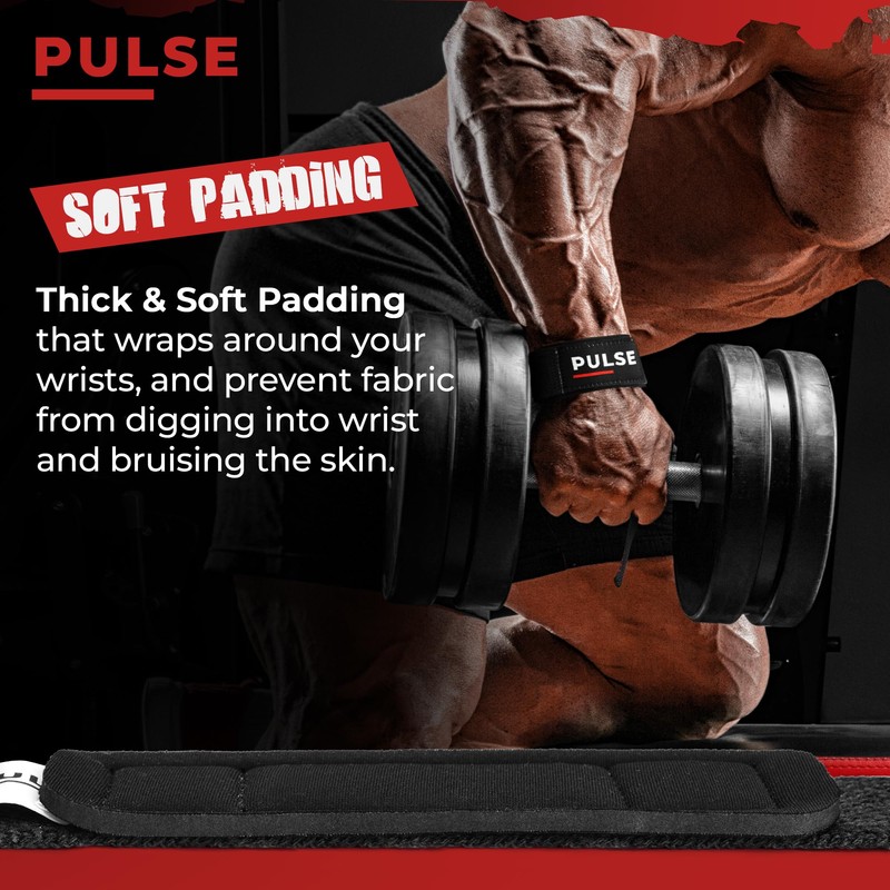 Weight Lifting Straps with Non-Slip Silicon Grip - 21 Inch,