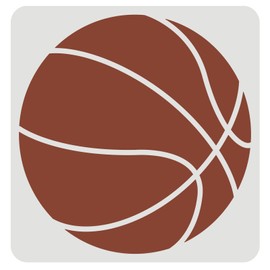 FINGERINSPIRE Basketball Stencils Template 11.8x11.8 inch Large Size Ball Sport Drawing Painting Stencils Square Reusable for Painting on Wood, Floor, Blackboard, Wall and Tile