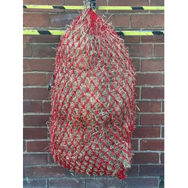 Equipride Horse Deluxe Haynet Trawler Heavyweight High qualtiy 4 x 4 cm holes XL & L (Red, Extra Large)
