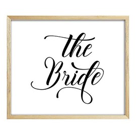 Darling Souvenir The Bride Sign Party Print Wedding Décor Signage (Frame Not Included)