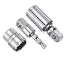CoCud Socket Accessory Set, 24mm Shallow Socket 1/2" Drive 1/2" Universal Joints 1/2" Adapter, Socket Accessories - (Applications: for Home Maintenance), 3-Pieces