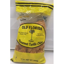 Old Florida Gourmet Tortilla Chips - VARIETY PACK OF FOUR (4) - Includes Original, Lime Sensation, Nice & Spicy, and Ranch Tortillas, 11 oz