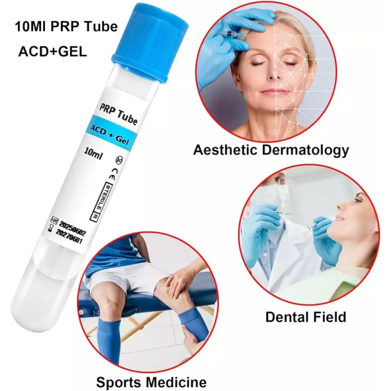 ACD 및 분리 젤이 포함된 10Pcs 10ml PRP 튜브 -