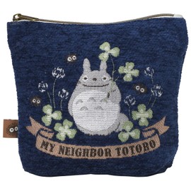 Marushin Pouch, Ghibli, My Neighbor Totoro H17 x W 8.5 x D 2.4 inches (17 x 21.5 x 6 cm), Clover Season Gobelin Weave 1165032600