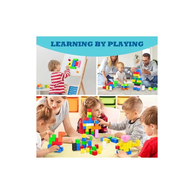 Bloques Magnéticos De Construcción Montessori Crafties 48pz