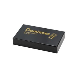 Double Six Professional Dominoes - White with Black Dots, Case Color May Very