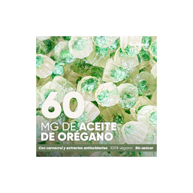 Aceite de Orégano 80% Carvacrol 180 Gomitas Adultos Sin Azúcar