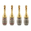 Nakamichi FanLock Excel Series 24K Gold Plated BFA Banana Plug,