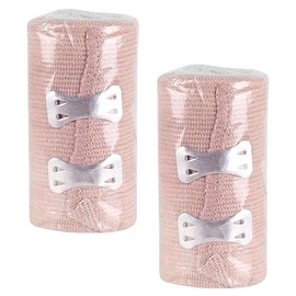 KOMBIUDA 2pcs Breathable Elastic Compression Wrap for Ankle and Wrist Support Sweat Absorbent Body Protector for Outdoor Sports Muscle Strains and Injuries