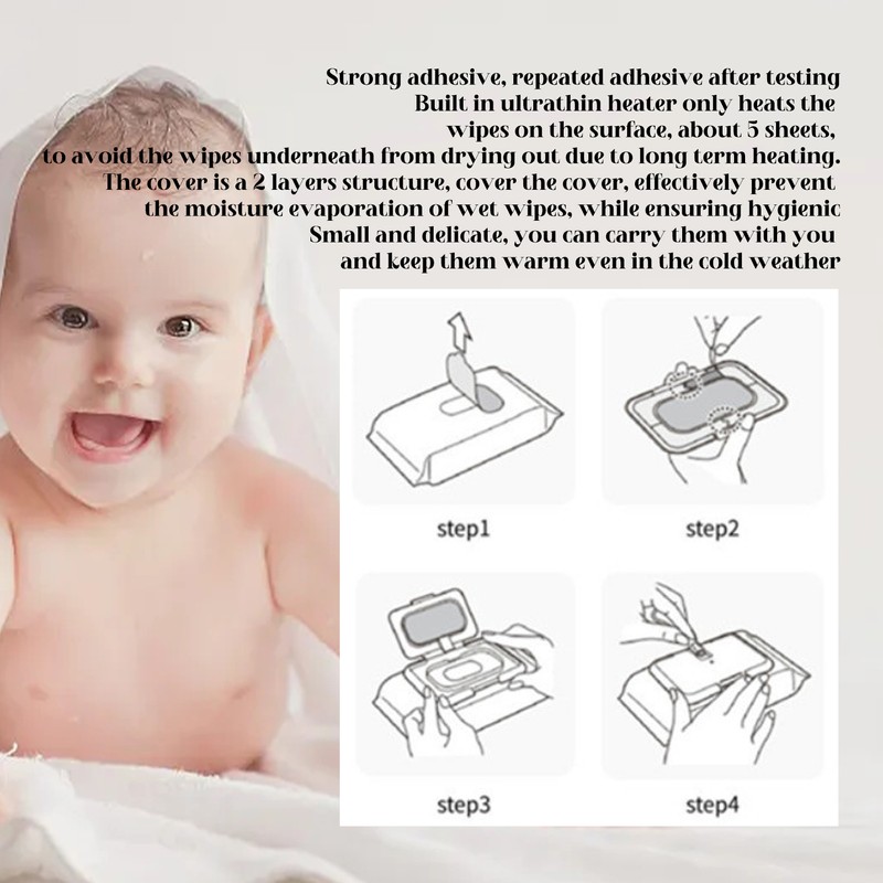 Baby Wipe Warmer Portable Constant Temperature Wet Wipes Dispenser Keep