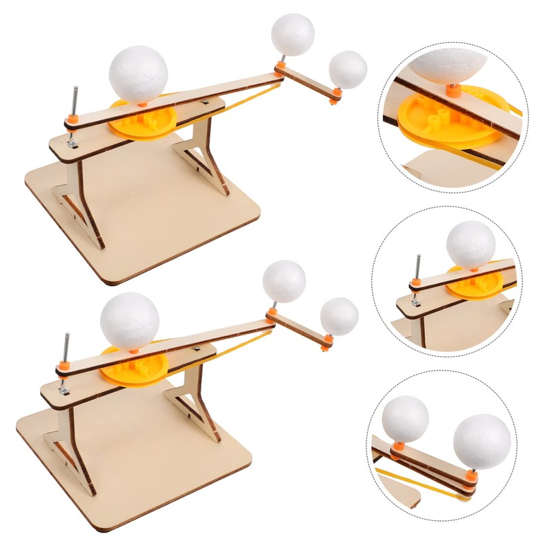 CORHAD Wooden Solar System Model Sun Earth Moon for Boys