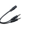Cablelera 3.5mm Stereo F/M X2, 6ft Audio Cable, Black (ZCUUFMFM-06)