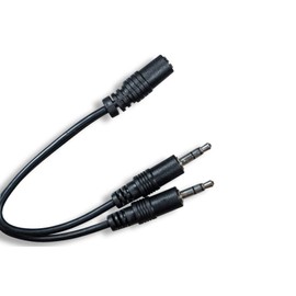 Cablelera 3.5mm Stereo F/M X2, 6ft Audio Cable, Black (ZCUUFMFM-06)
