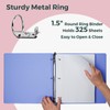 POPRUN 3 Ring Binder 1.5 Inch, PVC-Free Durable Organizer with