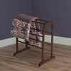 Winsome 94326 Wood Quilt Rack With 6 Rungs, Antique Walnut