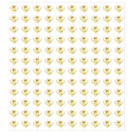 JarThenaAMCS 2400Pcs Mini Bee Sticker Gold Foil Clear Paper Decal Cute Self-Adhesive Sticker for Summer Planner Reward Envelope Scrapbook DIY Supplies, 0.5 in