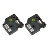 2Pcs Label Tape for D1 Black On White Label Replacement