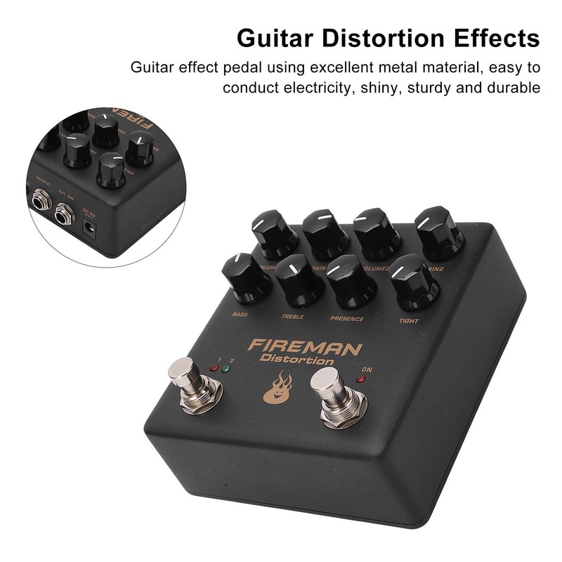 Distortion Effect Pedal 2 Channel Electric Guitar Accessories NDS‑5 with
