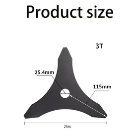 2 Set Carbon Steel Trimmer Blades with Adapter Kits,10" x 3 Teeth Brush Cutter Blades, Compatible with Hus-qvarna, Stih-l, Ore-gon, Hita-chi Brush Cutter, Weedwacker,Weed Eater Replacement Blades