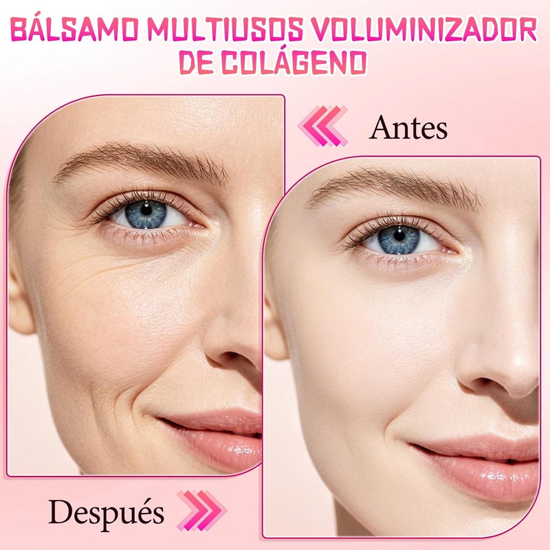 2PC Pdrn Pink Collagen Volume Multi Balm Stick, Hidratante,Reafirma