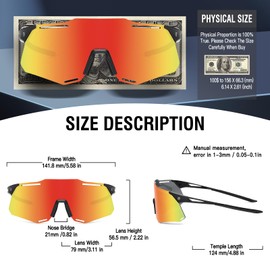 DUCO Polarized Sports Sunglasses for Men and Women UV400 Protection Lightweight Durable for Cycling Baseball Running DC0045 (Black Frame Black Temple Revo Orange Lens)