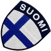 Finnish Shield Flag Embroidered Iron-On / Sew On Patch