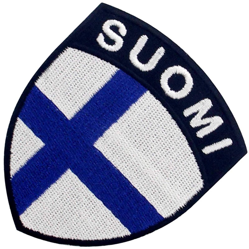 Finnish Shield Flag Embroidered Iron-On / Sew On Patch