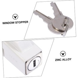 TEHAUX Adjustable Window Safety Lock Sliding Door Sash Stopper with Key Prevents Easy No Punch Installation for Enhanced Security for Home and Safety
