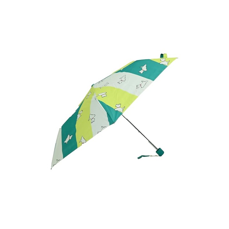 RADLEY Stripey Mini Telescope Umbrella in Ocean Blue Green and