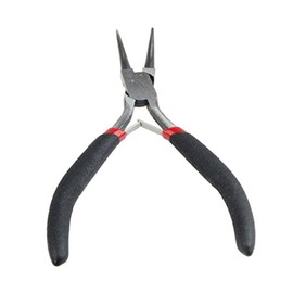 AKORD Craft Beading Jewellery Making Round Nose Pliers Tool, Metal, Black