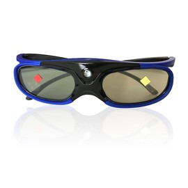 Longjoy 3D Glasses Ultra-Clear Lightweight Rechargeable Active Shutter Glasses for All 3D DLP-Link Projectors