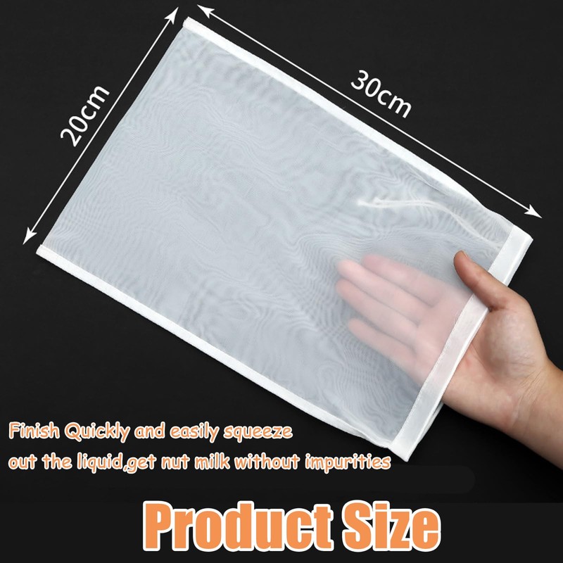 8 Pcs Nut Milk Mesh Bag,Cheese Cloths for Straining,Muslin Strainer
