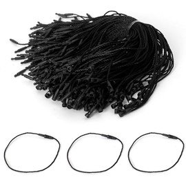 Spelling String Tagging Loops 180 Pack Cotton Zipper Loop Pins Tag Fasteners Great for Binding Clothes, Bags, Crafts, Comfortable Tags for Commercial and Store