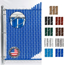 FenceSource Wave Slat (9 Colors) Single Wall Bottom Locking Privacy Slat for 4', 5', 6', 7' and 8' Chain Link Fence (4 ft, Royal Blue)