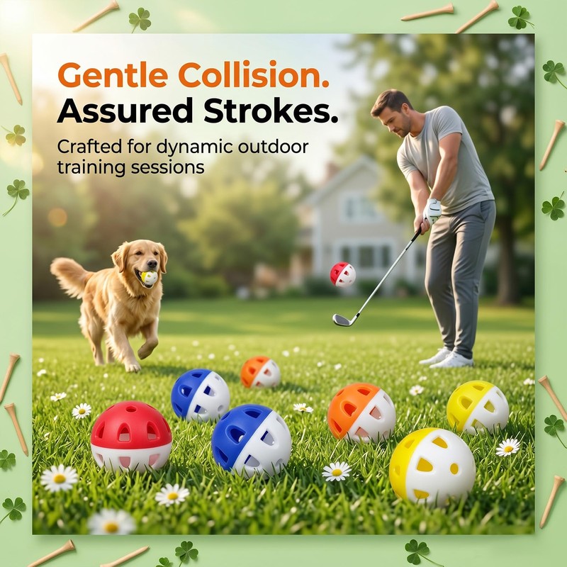 20 Wear-Resistant Golf Practice Balls, Soft Plastic Foam Golf training