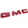 Auto Front & Rear GMC Gloss Red Black OVERLAY Emblem