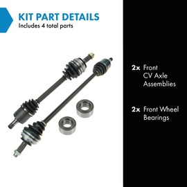 TRQ Drivetrain Kit Front Compatible with 2001-2005 Honda Civic