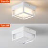 CHENS01 Small Outdoor Flush Mount LED Ceiling Light Exterior Porch