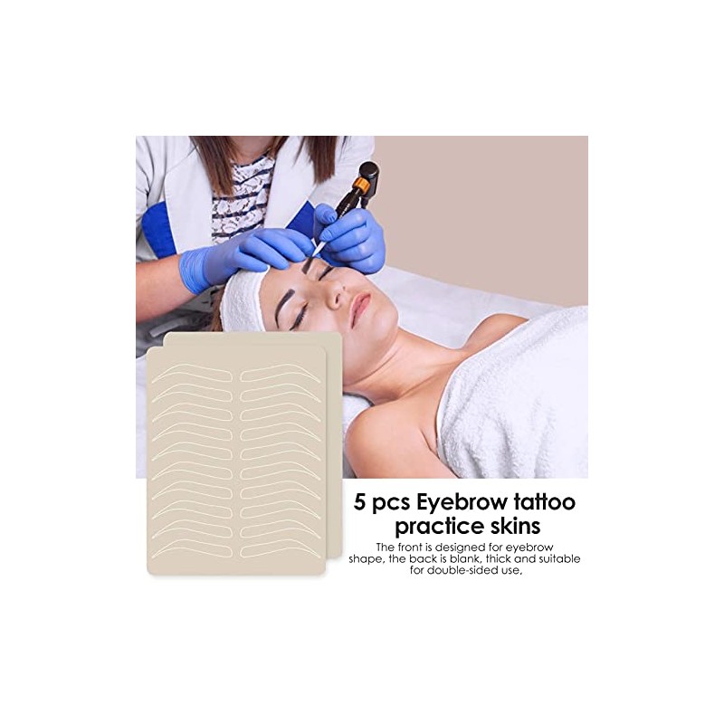 práctica microblading sin tinta, 5 piezas tatuaje cejas, látex microblading,