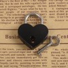 2 Sets Heart Shape Lock Mini Heart Shape Padlock Key